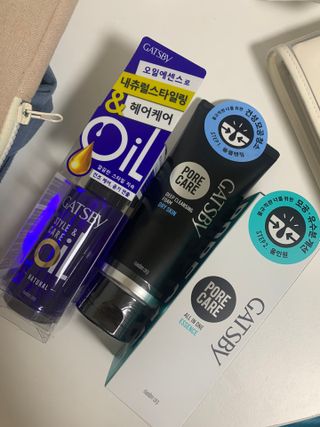 [갸스비] 명불허전, 남성을 위한 브랜드 갸스비의 올인원, 폼클렌징, 헤어오일 3종 — 4.5점을 준 리뷰어가 2021년 4월 올린 사용 사진