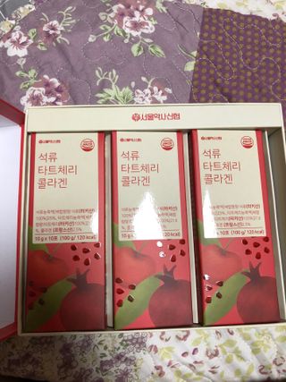 서울약사신협_석류 타트체리 콜라겐_10g x 30포 — 5점을 준 리뷰어가 2021년 7월 올린 사용 사진