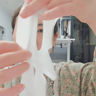 블로그 [웰더마] 프리미엄 사파이어 콜라겐 임팩트 피팅 마스크(4매입/1BOX) — 5점을 준 리뷰어가 2025년 4월 올린 사용 사진