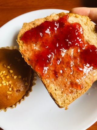 롯데제과 Vbread 포카치아식빵1개 + 미니식빵 1개 + 머핀 2개 세트 — 4.5점을 준 리뷰어가 2021년 9월 올린 사용 사진