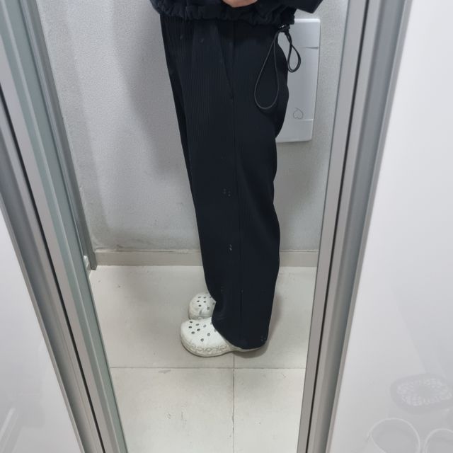 감탄 플리츠 와이드 팬츠 리뷰 사진