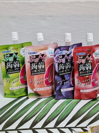 ORIHIRO 오리히로 곤약젤리 제로칼로리 130g 4종 4팩(맛별로 1팩씩) — 5점을 준 리뷰어가 2023년 3월 올린 사용 사진