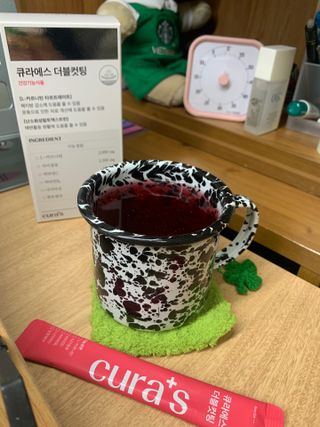 [큐라에스] 최신 다이어트 원료! 6중 기능성 더블컷팅 126g(2주일 분) — 5점을 준 리뷰어가 2023년 12월 올린 사용 사진