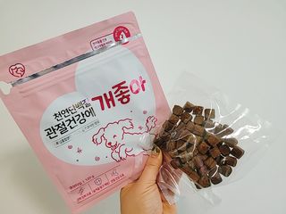 My Pet Care 천연단백질 관절건강에 개좋아 — 4점을 준 리뷰어가 2021년 2월 올린 사용 사진