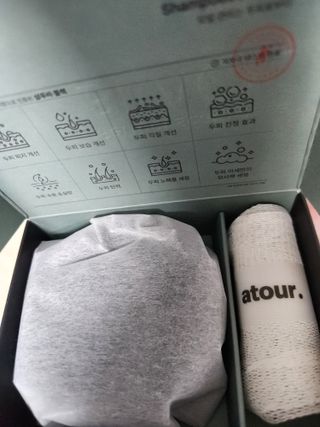 free [아토르] 9종 임상완료 아토르 다름 샴푸바_블랙  프리미엄 두피 케어 샴푸바 — 5점을 준 리뷰어가 2024년 4월 올린 사용 사진