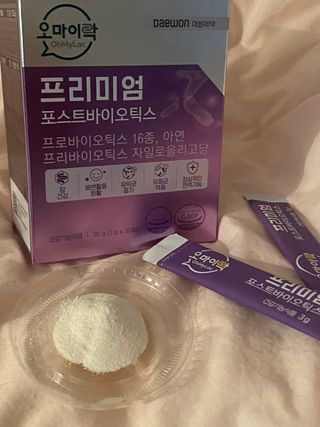 [유산균] 오마이락 프리미엄 포스트바이오틱스 30P — 5점을 준 리뷰어가 2022년 11월 올린 사용 사진