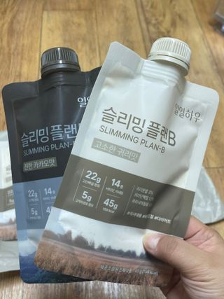 일일하우 슬리밍 플랜B 고소한 귀리맛, 진한 카카오맛 (체중조절식) — 3점을 준 리뷰어가 2023년 8월 올린 사용 사진