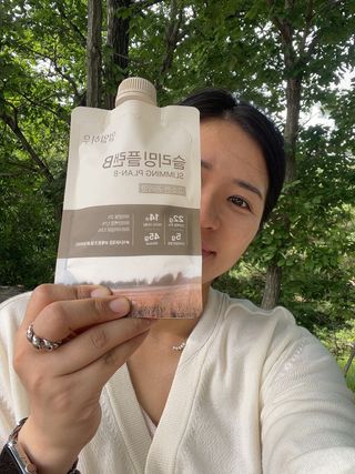 일일하우 슬리밍 플랜B 고소한 귀리맛, 진한 카카오맛 (체중조절식) — 4.5점을 준 리뷰어가 2023년 5월 올린 사용 사진