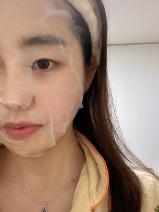 체르엠 그린 케비어 더블워터 마스크팩 5매입  2팩 — 4점을 준 리뷰어가 2021년 12월 올린 사용 사진