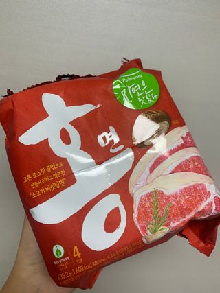 [풀무원] 자연은맛있다 정면, 백면, 홍면  세트 — 5점을 준 리뷰어가 2021년 4월 올린 사용 사진