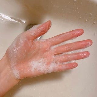 띵코 허브 샴푸, 트리트먼트, 바디워시 3종 — 4점을 준 리뷰어가 2022년 2월 올린 사용 사진