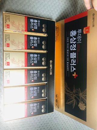 서울약사신협_투데이홍삼정플러스스틱_10g x 60포 — 5점을 준 리뷰어가 2021년 7월 올린 사용 사진