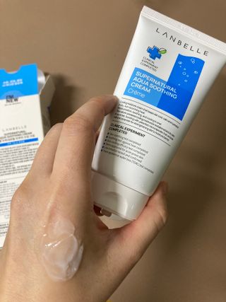 랑벨 수퍼내츄럴 아쿠아 수딩 크림 100ml — 5점을 준 리뷰어가 2022년 4월 올린 사용 사진