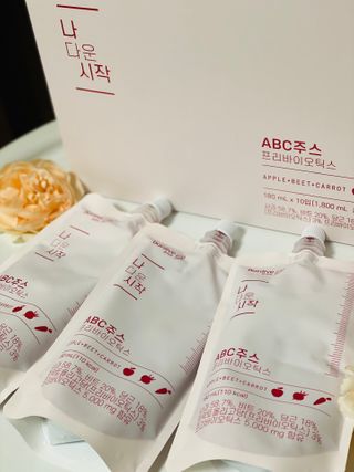 본리브 나 다운 시작 ABC주스 프리바이오틱스 — 5점을 준 리뷰어가 2021년 1월 올린 사용 사진