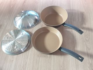 모멘토 마론 프라이팬 26cm 3종 (26cm팬/26cm웍팬/호환 스티머+돔뚜껑) — 5점을 준 리뷰어가 2022년 9월 올린 사용 사진