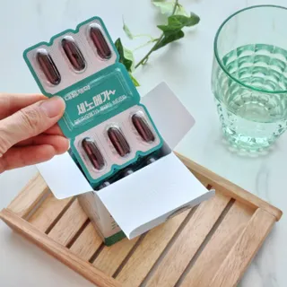 [대웅제약] 혈행, 눈,뼈건강, 알티지오메가3 세노메가 루테인 — 5점을 준 리뷰어가 2021년 8월 올린 사용 사진