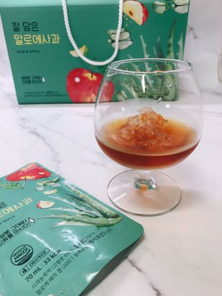 서울약사신협 잘 담은 알로애사과_70ml x 30포 — 4.5점을 준 리뷰어가 2021년 10월 올린 사용 사진