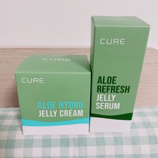 김정문알로에 큐어 큐어 알로에 리프레쉬 젤리 세럼, 큐어 알로에 하이드로 젤리 크림 — 5점을 준 리뷰어가 2021년 2월 올린 사용 사진
