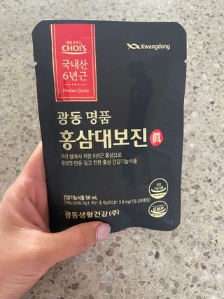 광동생활건강 광동 명품 홍삼대보진 50mL x 30포 — 5점을 준 리뷰어가 2023년 4월 올린 사용 사진