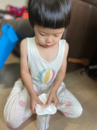 설랩수앤슈, 직접 만들어 쓰는 아기 물티슈 — 5점을 준 리뷰어가 2021년 7월 올린 사용 사진