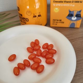 앙팡 츄어블 비타민D 1000 IU 130mg x 90정 — 5점을 준 리뷰어가 2022년 11월 올린 사용 사진