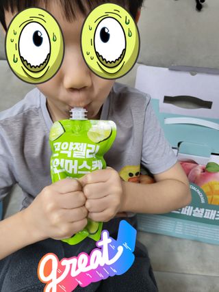 참앤들황토농원 10가지 맛, 입맛대로 스페셜하게~ 가볍게 한 포 땡! 곤약젤리 스페셜 패키지 130ml x 30포 — 5점을 준 리뷰어가 2022년 12월 올린 사용 사진