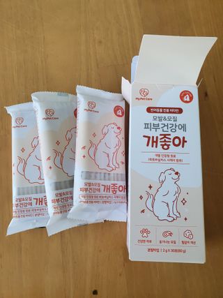 My Pet Care 모발과 모질 피부건강에 개좋아 — 3.5점을 준 리뷰어가 2021년 2월 올린 사용 사진