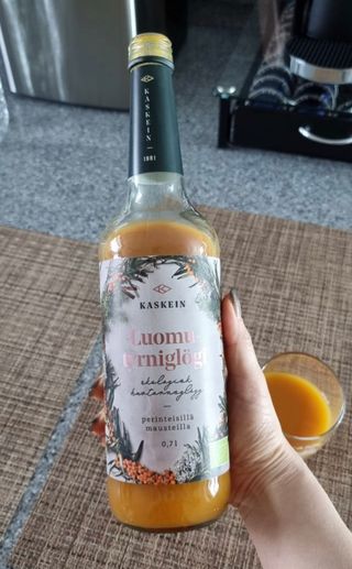 H365 [Kaskein Luomutyrniglögi] 핀란드 전통 무알콜 멀드와인 시벅톤 글로기 — 5점을 준 리뷰어가 2021년 4월 올린 사용 사진
