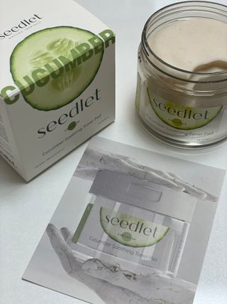 씨드렛 큐컴버 수딩 토너 패드 — 5점을 준 리뷰어가 2023년 2월 올린 사용 사진