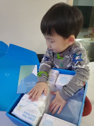 설랩수앤슈, 직접 만들어 쓰는 아기 물티슈 — 5점을 준 리뷰어가 2021년 11월 올린 사용 사진