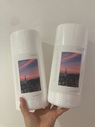 부직포나라 중금속유해물질ZERO 뜯어쓰는 주방 일회용수세미 60매 2매 — 5점을 준 리뷰어가 2022년 8월 올린 사용 사진