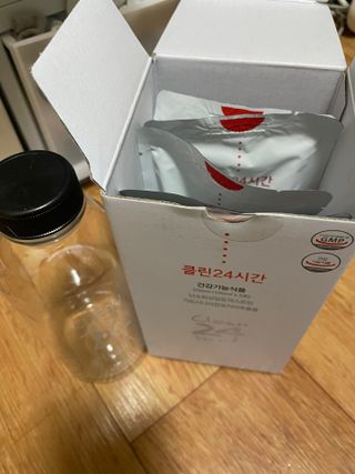 클린24시간 1BOX(5포) + 전용보틀(500ml) — 5점을 준 리뷰어가 2022년 8월 올린 사용 사진
