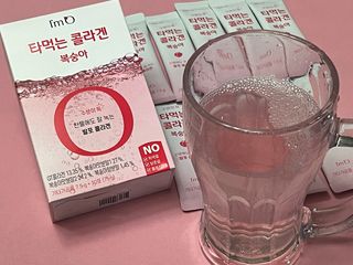 [음료수 대신 가능!]  빠르게 흡수되는 아임오 타먹는 콜라겐 1박스 — 5점을 준 리뷰어가 2023년 4월 올린 사용 사진