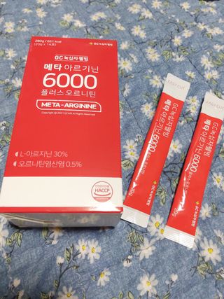 메타아르기닌 GC녹십자웰빙 메타 아르기닌 6000 플러스 오르니틴 — 5점을 준 리뷰어가 2022년 6월 올린 사용 사진