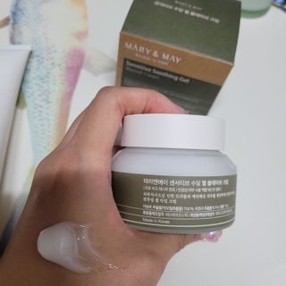 마리엔메이 센서티브 수딩 젤 크림 + 어성초 티트리 추출물 세럼 + 어성초 티트리 모공 클렌징 폼 — 5점을 준 리뷰어가 2021년 8월 올린 사용 사진