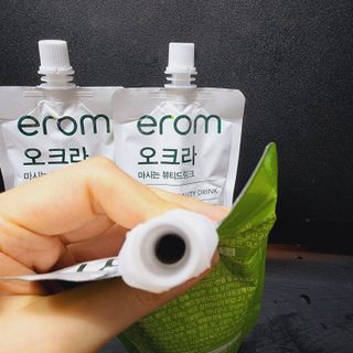 [이롬] 오크라 마시는 뷰티드링크 100mL x 20입 — 4점을 준 리뷰어가 2022년 7월 올린 사용 사진