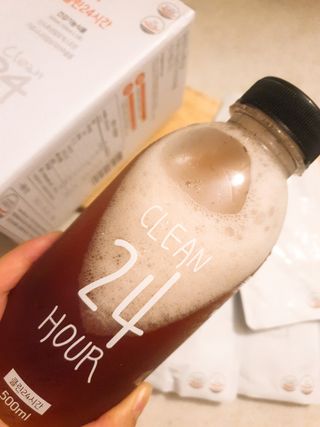 클린24시간 1BOX(5포) + 전용보틀(500ml) — 5점을 준 리뷰어가 2022년 7월 올린 사용 사진