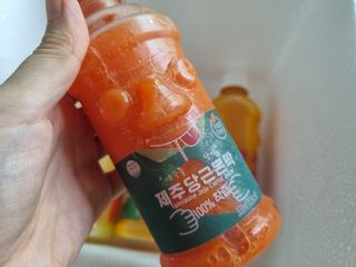 탐라원 제주의 맛, 몬딱주스 4종세트 - 한라봉몬딱주스, 천혜향몬딱주스, 청귤에이드, 당근몬딱주스 — 5점을 준 리뷰어가 2021년 8월 올린 사용 사진