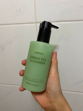 프리마인 메이크업과 들뜨는 각질까지 한방에 깐달걀로! 순하기까지한 셀베이스 그린티클렌저(200ml) — 5점을 준 리뷰어가 2023년 1월 올린 사용 사진