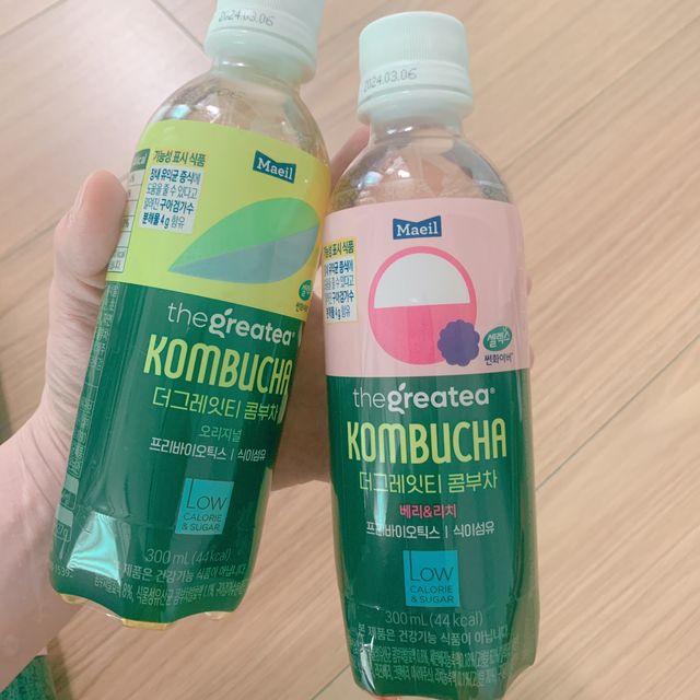 [매일유업] 더그레잇티 44kcal 콤부차 300ml *12개입 (오리지널 6개+베리리치 6개) 리뷰 사진