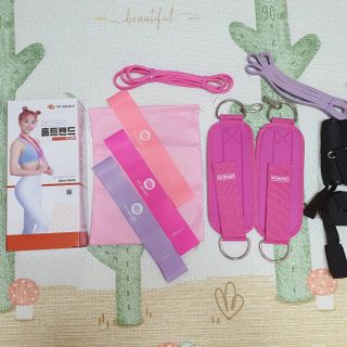 마이웨잇 심으뜸 홈트밴드세트 홈짐 여자홈트레이닝기구 운동용고무밴드 — 5점을 준 리뷰어가 2021년 7월 올린 사용 사진