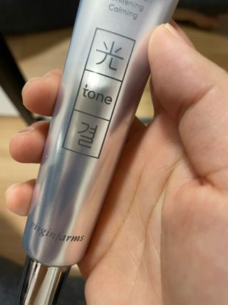 라이브용 [NEW_버진팜스 깨죽크림] 쓱- 바르면 잡티가 사라지는 광/톤/결 비타민크림 — 5점을 준 리뷰어가 2021년 10월 올린 사용 사진