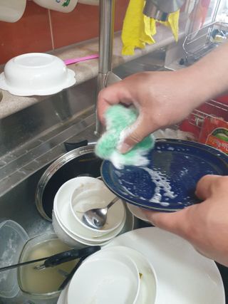 위케어 천연 주방세세, 에어프라이어세제, 다목적세정제, 발포텀블러세정제 — 5점을 준 리뷰어가 2021년 2월 올린 사용 사진