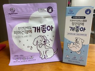 My Pet Care 천연단백질 치아건강에 개좋아 — 5점을 준 리뷰어가 2021년 1월 올린 사용 사진