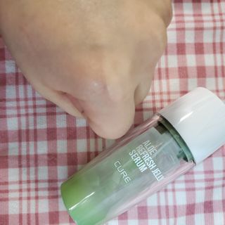 김정문알로에 큐어 큐어 알로에 리프레쉬 젤리 세럼, 큐어 알로에 하이드로 젤리 크림 — 5점을 준 리뷰어가 2021년 2월 올린 사용 사진