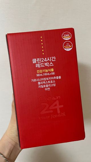클린24시간 레드박스 1BOX(5포) + 전용보틀(500ml) — 5점을 준 리뷰어가 2024년 2월 올린 사용 사진