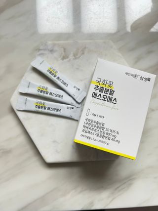체인미 국화꽃 추출분말 에스오에스 곡류효소 과일채소 17종 혼합 분말 스틱 — 5점을 준 리뷰어가 2021년 12월 올린 사용 사진