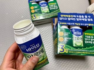 LIVE 매일바이오 알로에 드링킹 요거트 — 5점을 준 리뷰어가 2022년 4월 올린 사용 사진