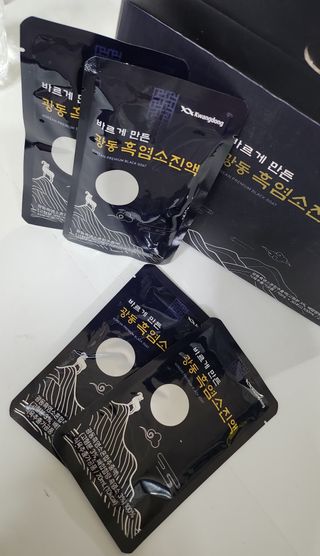 광동생활건강 MF [광동] 바르게 만든 광동 흑염소 진액 70ml * 30포 1박스 — 5점을 준 리뷰어가 2024년 5월 올린 사용 사진