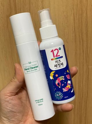 셀바이져 항균 스프레이 핸드워시 + 키즈세정제 SET — 5점을 준 리뷰어가 2021년 3월 올린 사용 사진